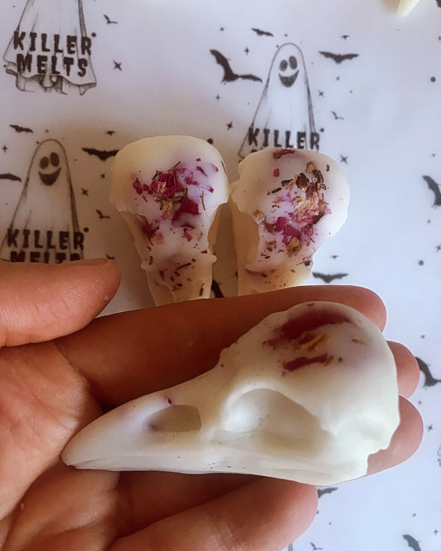 Raven Skull Pomegranate & Blond Woods Wax Melt