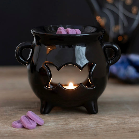 Black Triple Moon Wax Burner